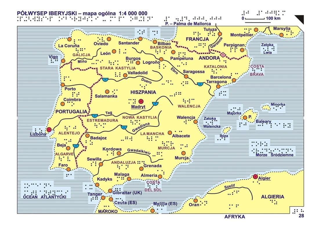 Gdzie jest półwysep iberyjski? Kompletna mapa z lokalizacją w Europie